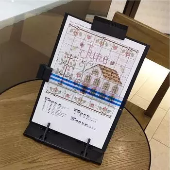 Держатель для схем для вязания Инструмент для вязания Держатель для схем для вязания крючком Держатель для схем для вязания Держатель для игл с направляющей линейкой белый