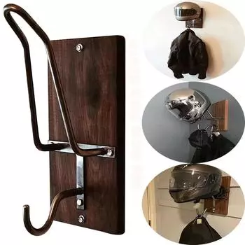 Держатель для шлема мотоцикла, вешалка, настенная, 180°, многофункциональная стойка для хранения крючков, держатель для шлемов для мотоцикла