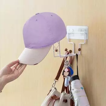 Держатель для шлема, настенное крепление, прочная несущая конструкция, простая установка, кронштейн для шлема с крючком чёрный