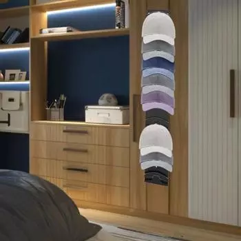 Держатель для шляп Yousheng, настенный органайзер, прочный, несущий нагрузку, простой в установке, держатель для хранения бейсболок, дисплей для шляп белый