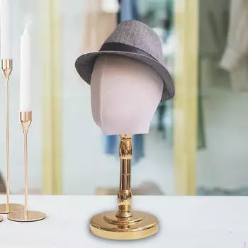 Держатель для шляпы, манекен, голова, модель, парик, аксессуары для волос, очки, многоцелевой парик Gold base