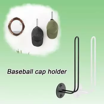 Держатель для шляпы, органайзер для бейсболок, настенная вешалка для шляп, экономит место, вмещает 10 кепок, крючки для шляп в форме буквы L, настенное крепление, отверстие для крышки J1X2 белый