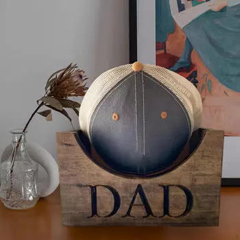 Держатель для шляпы, стеллаж для хранения, маленькие бейсболки на день отца, деревянные отцы в деревенском стиле