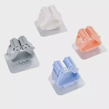 Держатель для швабры и метлы Punch-Free - прочный, не оставляющий следов самоклеящийся настенный крючок для ванных комнат серый