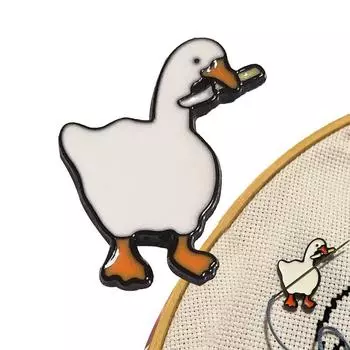 Держатель для швейных игл Магнит для игл для квилтинга Безопасное хранение Игольница в форме животного для любителей рукоделия Держатель для игл белый