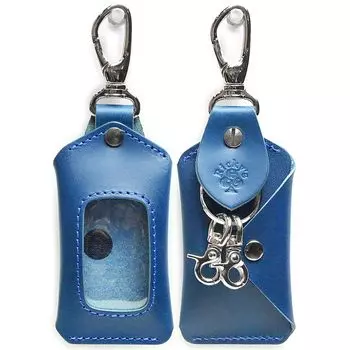 Держатель для смарт-ключа, размер S, Tochigi, синий, одинарный, совместим почти со всеми моделями, чехол для смарт-ключа с прозрачным окном, чехол без ключа, чехол для ключа, входная дверь