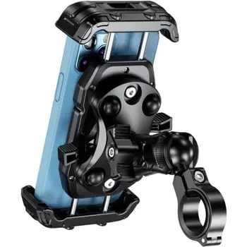 Держатель для смартфона Kaedear для велосипеда, держатель для мобильного телефона, держатель для смартфона для мотоцикла, вибропоглощающее крепление, воздушное крепление, интегрированный тип, боковой рычаг блокировки, прочный