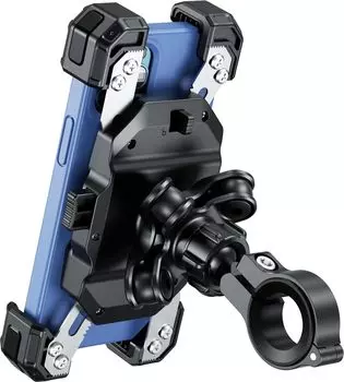 Держатель для смартфона на мотоцикл Kaedear, держатель для смартфона на мотоцикле, держатель для мобильного телефона, вибропоглощающее крепление, в комплекте подставка для смартфона, алюминиевое крепление чёрный