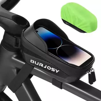 Держатель для смартфона на велосипед, водонепроницаемая сумка на руль велосипеда с сенсорным экраном TPU и солнцезащитным козырьком, сумка на раму велосипеда, совместимая с мобильными телефонами размером менее дюйма