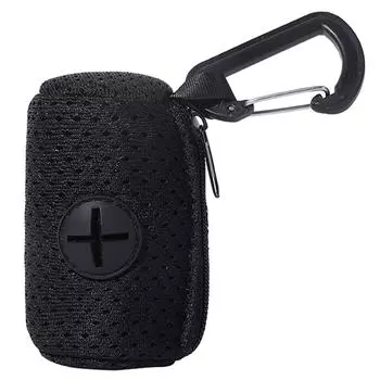 Держатель для собачьих какашек, нейлоновый диспенсер для домашних животных, держатель для мешков для какашек, сетчатый диспенсер для выгула собак, принадлежности для собак на открытом воздухе One Size чёрный