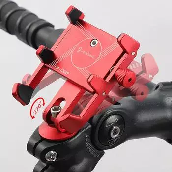 Держатель для сотового телефона из алюминиевого сплава для велосипеда, противоскользящая подставка для телефона и навигации, ударопрочное крепление на руль велосипеда для телефона шириной 5-10 см