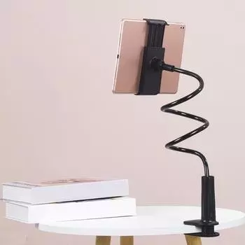 Держатель для сотового телефона, планшет, вращение на 360 градусов, ленивая поддержка, прикроватный кронштейн, устойчивый зажим для телефона, подставка синий