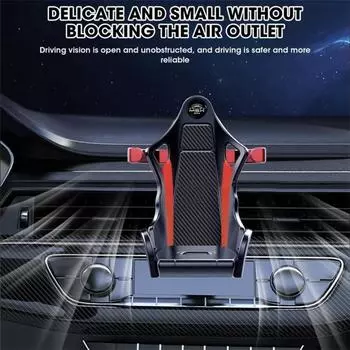 Держатель для сотового телефона в гоночном стиле с металлическим крючком-зажимом для всех смартфонов серебряный