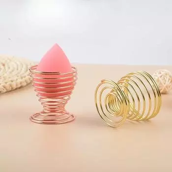 Держатель для спонжа для макияжа Полка для косметических пуховок Пуховка для пудры Яйцо для макияжа Металлический кронштейн для сушки Влагостойкое хранение и переносные принадлежности для макияжа Аксессуары