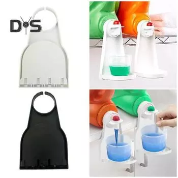 Держатель для стакана для моющего средства для стирки Предотвращает проливание Подходит для большинства бутылок Складная конструкция Экономящий место органайзер для прачечной белый