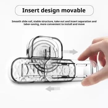 Держатель для стаканов на присоске Yousheng, стойка для хранения, прочная, несущая, простая установка, съемный органайзер для бутылок в ванной, настенная полка серый