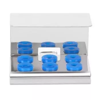 Держатель для стоматологических насадок, 6 отверстий, силиконовый очиститель, коробка для высокотемпературной чистки