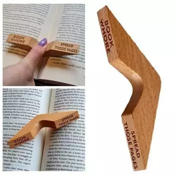 Держатель для страниц с зажимом для большого пальца, держатель для закладок из дерева, чтение, безопасные страницы книги, удобное пособие для чтения в школе