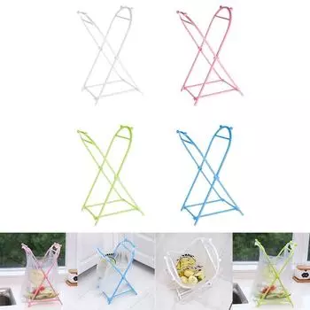 Держатель для сумки 31,5*17 см, АБС-пластик, синий/зеленый, удобный складной A