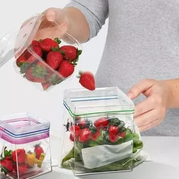 Держатель для сумки для хранения, легкая наливка, безопасная застежка для сумки, подставка для хранения еды, домашние кухонные принадлежности S