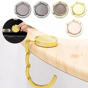 Держатель для сумки, вешалка для сумок, складной держатель для крючков, портативная подставка для ключей, настольный крючок, фурнитура для путешествий, вешалка для хранения на открытом воздухе розового золота