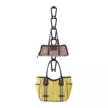 Держатель для сумок Yamazaki Home Chain Link - подвесной органайзер для хранения в шкафу, стальной, один размер, черный