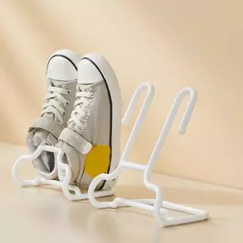 Держатель для сушки обуви Регулируемый подвесной отдельно стоящий Быстрый дренаж Большая несущая способность Органайзер для обуви Не требуется установка Стабильный антидеформированный общежитие Дом белый