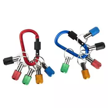 Держатель для сверл 34x15x10 мм, 6 шт./компл., синий/красный удлинитель красный