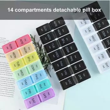 Держатель для таблеток с буквенным принтом, товары для дома, влагостойкий, 7 дней, еженедельная коробка для хранения планшетов, креативный съемный ящик для хранения