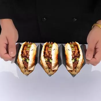 Держатель для тако, гладкая поверхность, удобная стойка для демонстрации мексиканской еды из нержавеющей стали, товары для дома золотистый