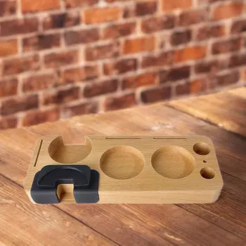 Держатель для тампера для кофе, многоцелевой, нескользящий, деревянный, для поддержания порядка, универсальной станции для приготовления эспрессо для