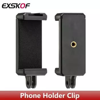 Держатель для телефона, адаптер-кронштейн для смартфона, iPhone, Huawei, Samsung, штатив с отверстием под гайку 1/4 дюйма, аксессуары для селфи-палки Gopro