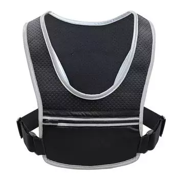 Держатель для телефона Беговые нагрудные сумки Карман на молнии Спортивный беговой жилет Упражнения Спортзал Black