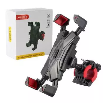 Держатель для телефона большого размера, подставки для прямой трансляции, прямые продажи с фабрики, мотоцикл, горный велосипед, электрический велосипед, универсальная фиксированная рама one size чёрный