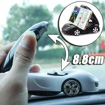 Держатель для телефона для автомобильной модели, кронштейн для навигации, украшение на приборную панель, 2-в-1, вращающийся на 360°, регулируемый держатель для телефона красный