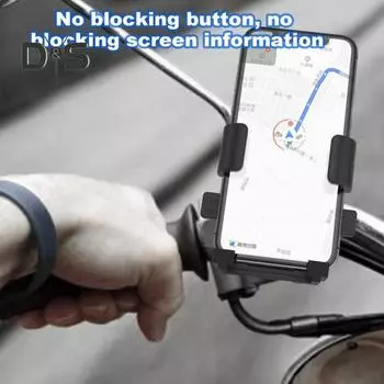 Держатель для телефона для велосипеда и скутера, устойчивый к сотрясениям, водонепроницаемый, выдвижной, противоскользящий, вращающийся на 360 градусов, плотно фиксирующий, для езды на велосипеде на открытом воздухе A
