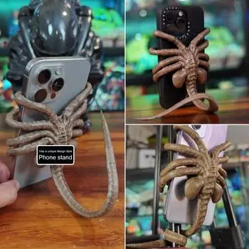 Держатель для телефона Facehugger Gothic Alien, подставка для мобильного телефона, регулируемый кронштейн для телефона из смолы, украшение для домашнего стола A