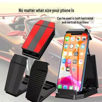 Держатель для телефона и планшета из кожи и углеродного волокна на приборную панель автомобиля