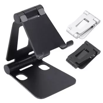 Держатель для телефона Эргономичный дизайн Экологически чистый силикагель Устойчивая поддержка Настольная подставка для телефона Black