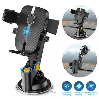 Держатель для телефона, мобильная подставка на присоске, автомобильный кронштейн, легко устанавливается