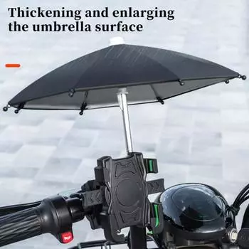 Держатель для телефона Мотоцикл Мобильный велосипед Мотоцикл Противоскользящая противоударная подставка для телефона с небольшим водонепроницаемым зонтиком Велосипедный руль Подставка для телефона