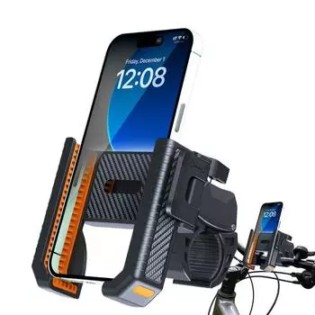 Держатель для телефона на электрический велосипед для езды на горном велосипеде, мотоцикле, подставка, кронштейн для велосипедного руля, крепление для телефона оранжевый