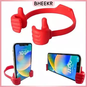 Держатель для телефона на большой палец, регулируемый силиконовый держатель для планшета, многоцветная портативная настольная подставка для iPhone, Xiaomi, Samsung фиолетовый