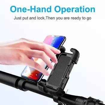 Держатель для телефона на мотоцикл, беспроводной держатель для телефона, ударопрочный автомобильный держатель для навигации на электромобиле, держатель для велосипеда чёрный