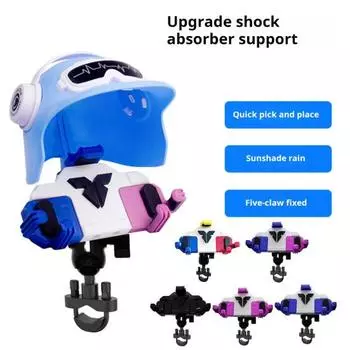 Держатель для телефона на мотоцикле, велосипедное крепление, прочное нейлоновое волокно, амортизирующий силиконовый регулируемый угол, треугольное крепление для телефона, подарок для езды на велосипеде на открытом воздухе A разноцветный