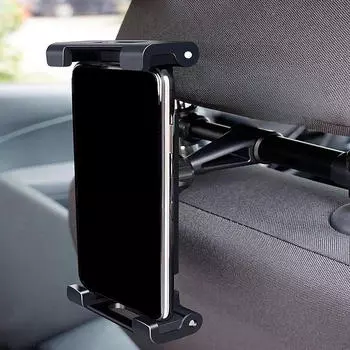 Держатель для телефона на подголовник заднего сиденья автомобиля, вращающийся на 360°, простая установка, развлекательный инструмент Red Black