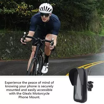 Держатель для телефона на руль мотоцикла, водонепроницаемый чехол для телефона на мотоцикл с солнцезащитным козырьком, чехол от дождя, вращающийся на 360 градусов