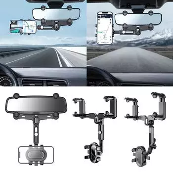 Держатель для телефона на стекло заднего вида, вращающийся и выдвижной, универсальное крепление для мобильного телефона, автомобильное крепление для устройств 4 -7 1
