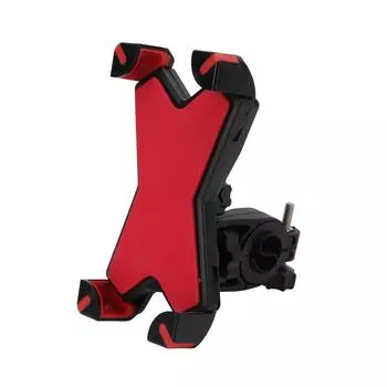 Держатель для телефона на велосипед 3,5–7 дюймов, вращающийся на 360 градусов, регулируемая подставка для мобильного телефона на велосипеде, красный