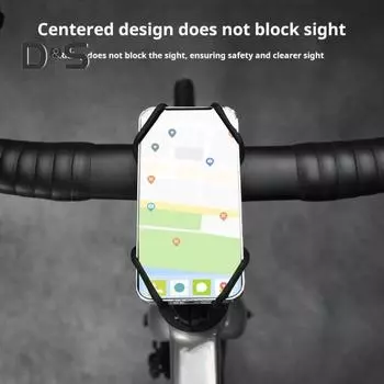 Держатель для телефона на велосипед, силиконовый ремешок, регулируемый ремешок, противоскользящий, ударопрочный, универсальный, для горного велосипеда, шоссейного велосипеда, скутера, мобильный телефон, эластичный чёрный